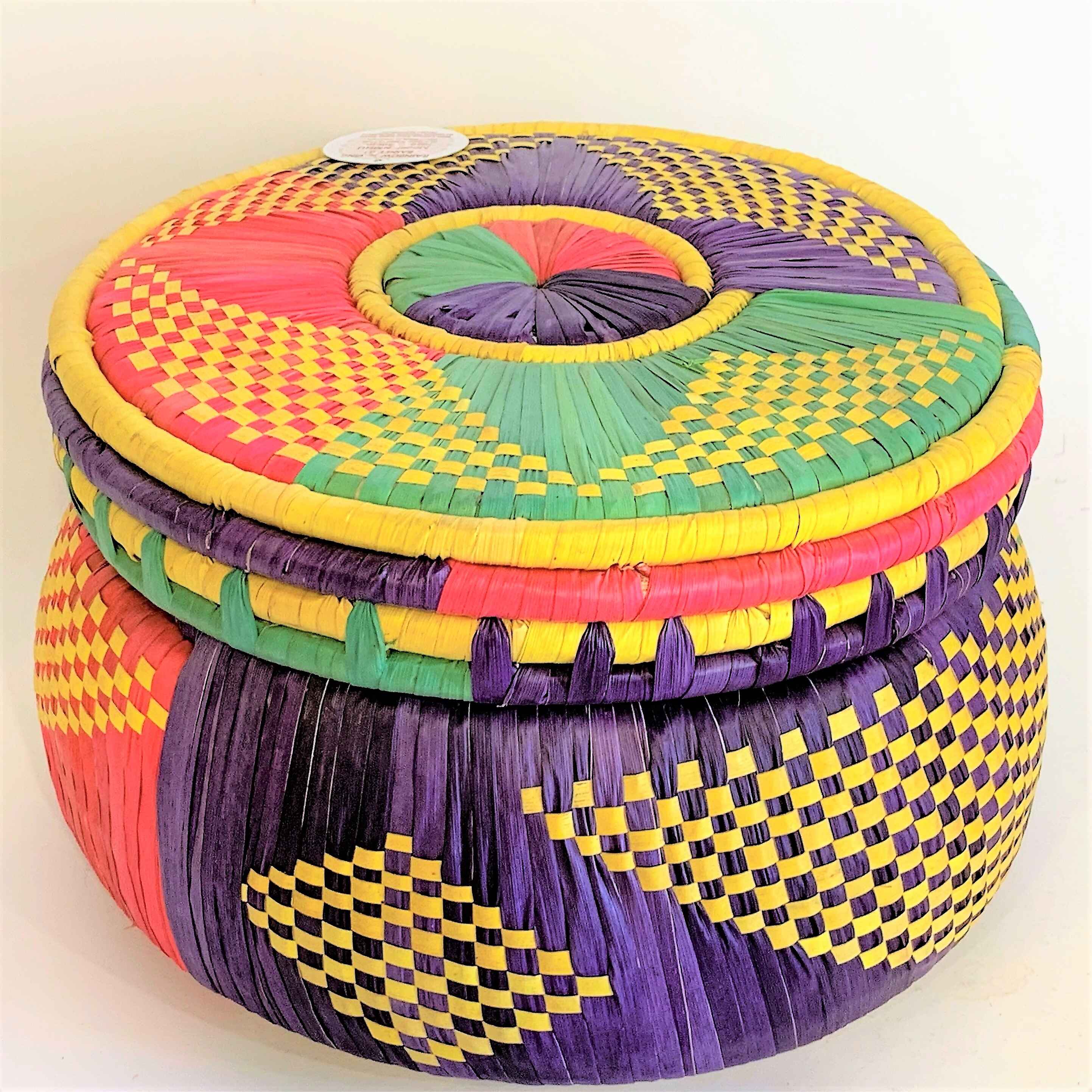 HAND WOVEN SARAIKI BASKETS WITH LID (PATARI) (NMHU)